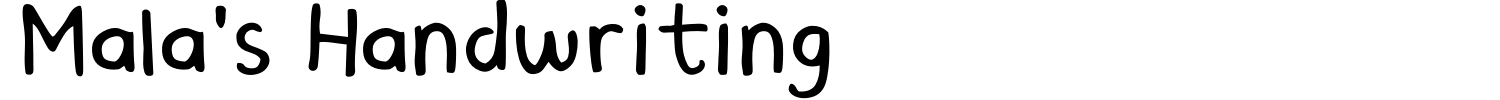 Malas Handwriting Font preview
