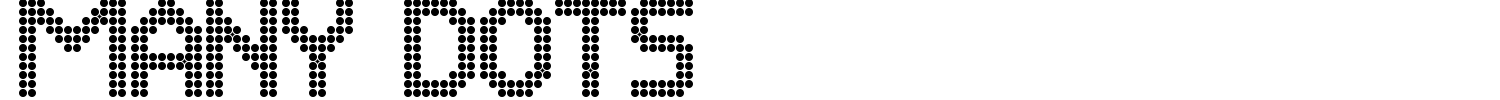 Many Dots Font preview