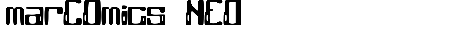 MarCOmics NEO Font preview