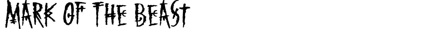 Mark Of The Beast Font preview