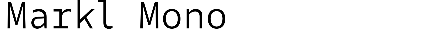 Markl Mono Font preview