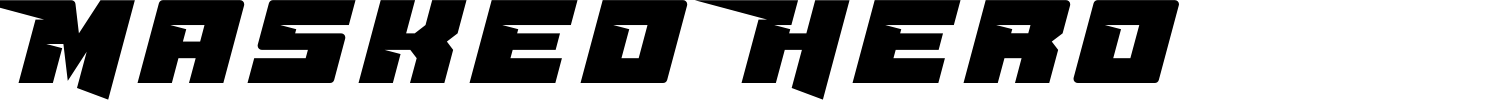 Masked Hero Font preview