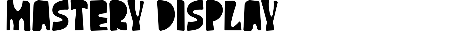 Mastery Display Font preview