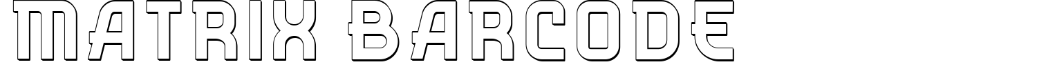Matrix Barcode Font preview