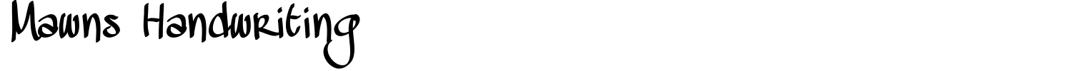 Mawns Handwriting Font preview