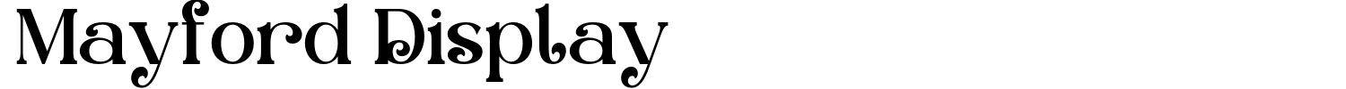 Mayford Display Font preview