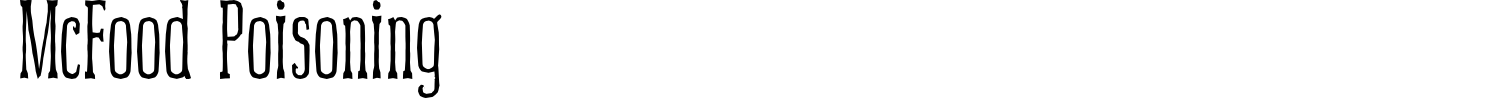 McFood Poisoning Font preview