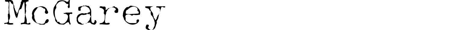 McGarey Font preview