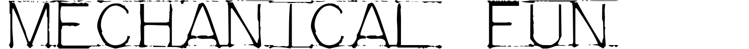Mechanical Fun Font preview