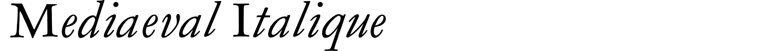 Mediaeval Italique Font preview