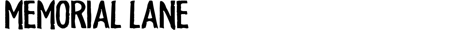 Memorial Lane Font preview
