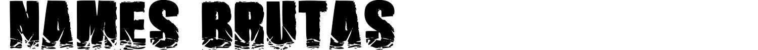 Names Brutas Font preview