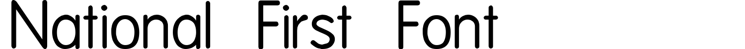 National First Font Font preview