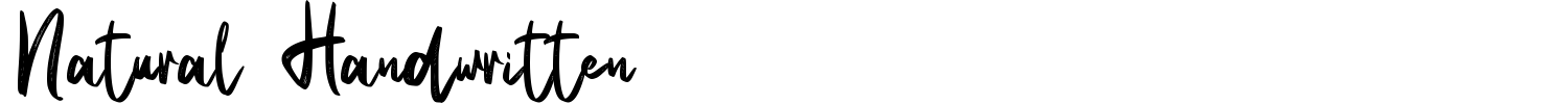 Natural Handwritten Font preview