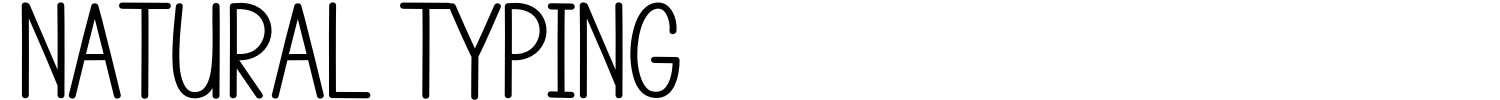 Natural Typing Font preview