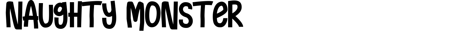 Naughty Monster Font preview