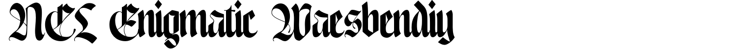 NCL Enigmatic Waesbendiy Font preview