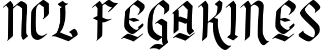 NCL Fegakines Font preview