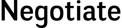 Negotiate Font preview