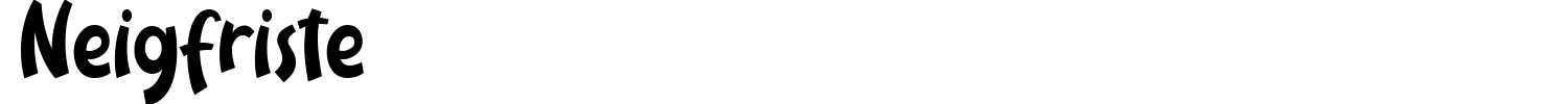 Neigfriste Font preview