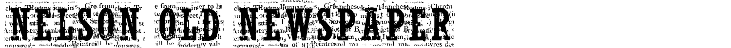 Nelson Old Newspaper Font preview