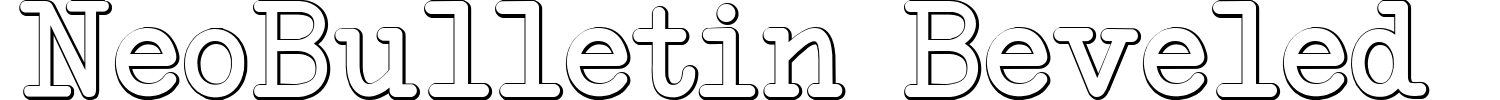 NeoBulletin Beveled Font preview
