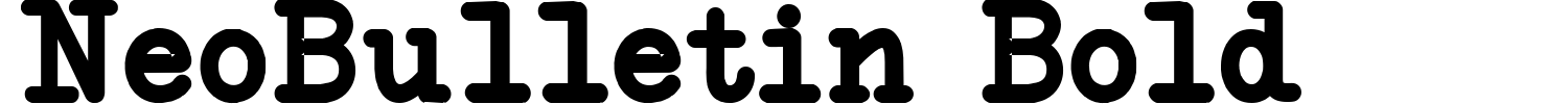 NeoBulletin Bold Font preview