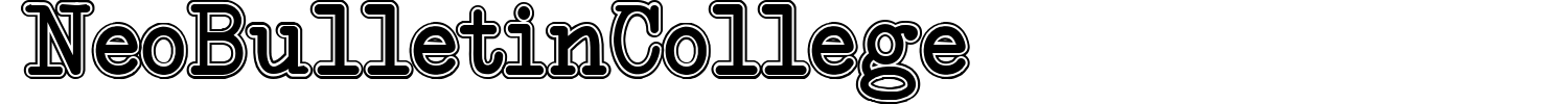 NeoBulletin College Font preview