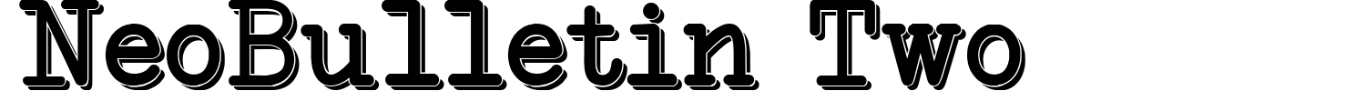 NeoBulletin Two Font preview