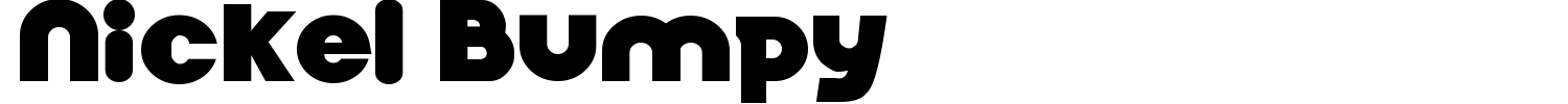 Nickel Bumpy Font preview