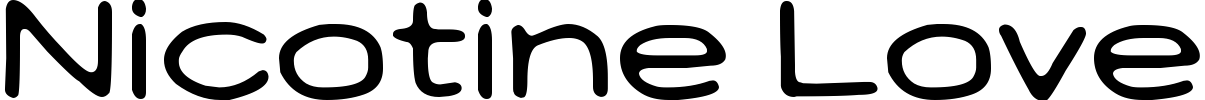 Nicotine Love Font preview
