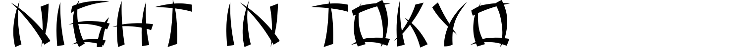 Night In Tokyo Font preview