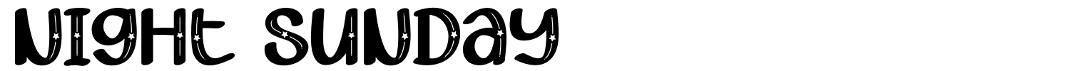 Night Sunday Font preview