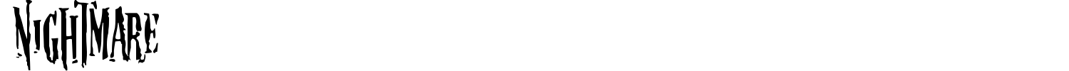 Nightmare 5 Font preview