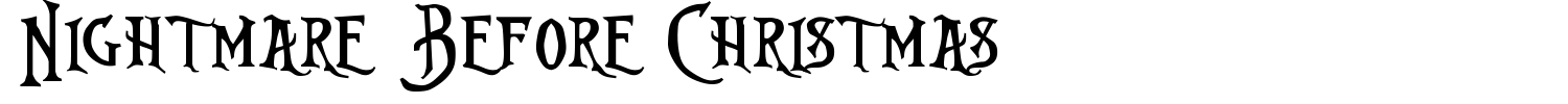 Nightmare Before Christmas Font preview