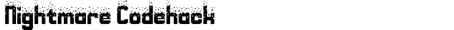 Nightmare Codehack Font preview