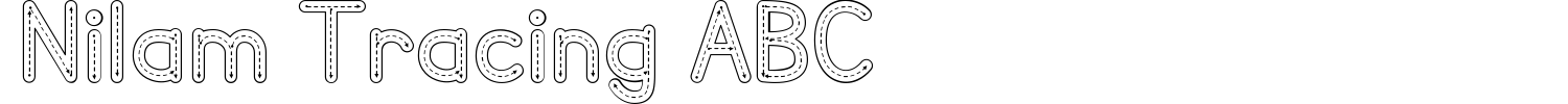 Nilam Tracing ABC Font preview