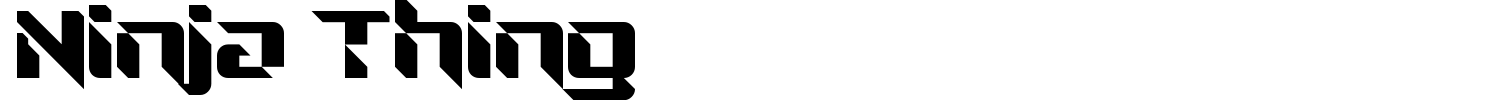 Ninja Thing Font preview