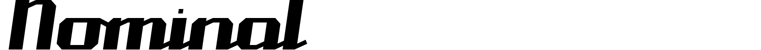 Nominal Font preview