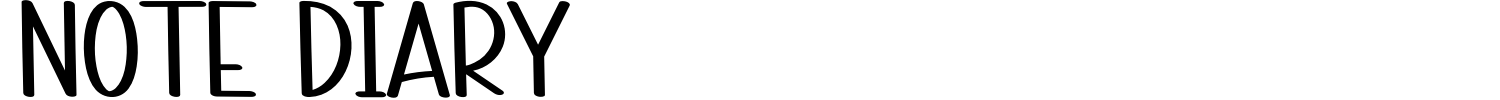 Note Diary Font preview