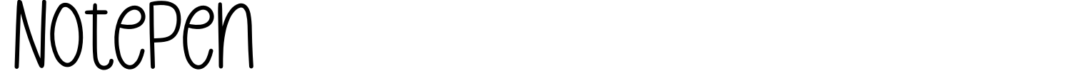 Notepen Font preview