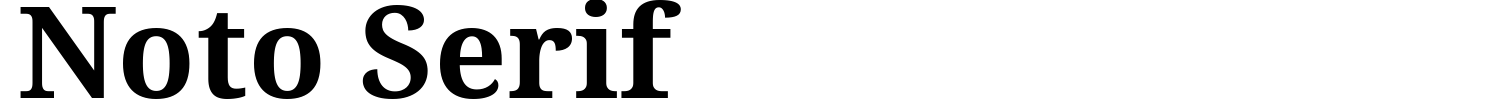 Noto Serif Font preview