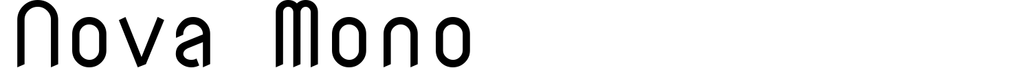 Nova Mono Font preview