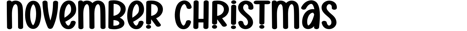 November Christmas Font preview
