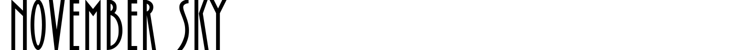 November Sky Font preview