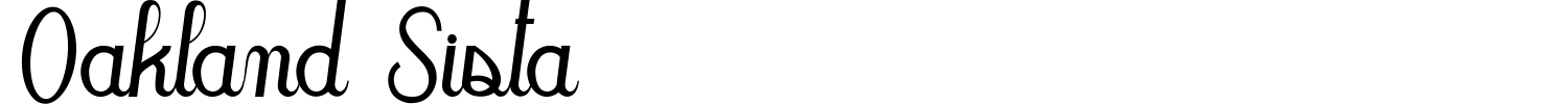 Oakland Sista Font preview