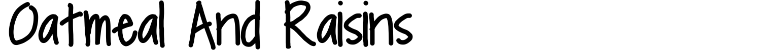 Oatmeal And Raisins Font preview