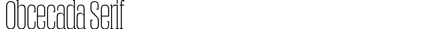 Obcecada Serif Font preview