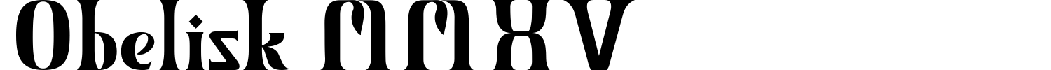 Obelisk MMXV Font preview