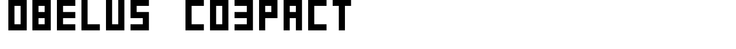 Obelus Compact Font preview